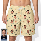 Men's Shimmer Shindig Custom Face Beach Shorts