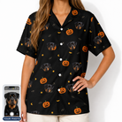 Women's Cackle Carvings Custom Dog Face Hawaiian Shirt