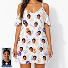 Women's Humerus Humor Custom Face Off-Shoulder Dress