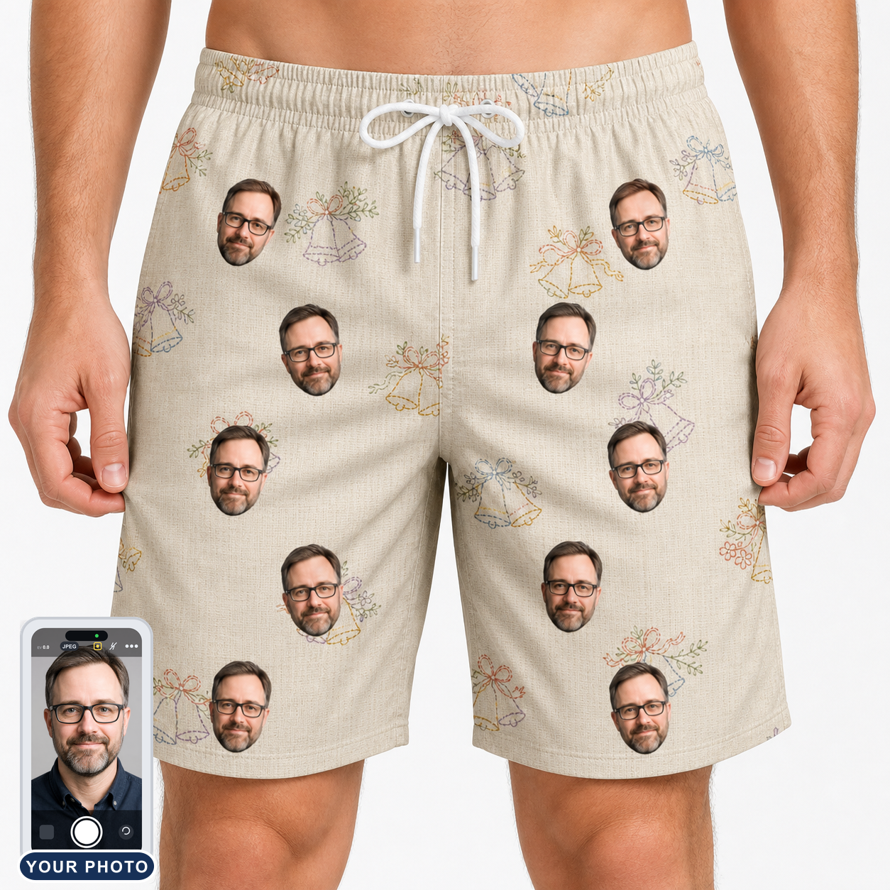Men's Tolling Tides Custom Face Beach Shorts