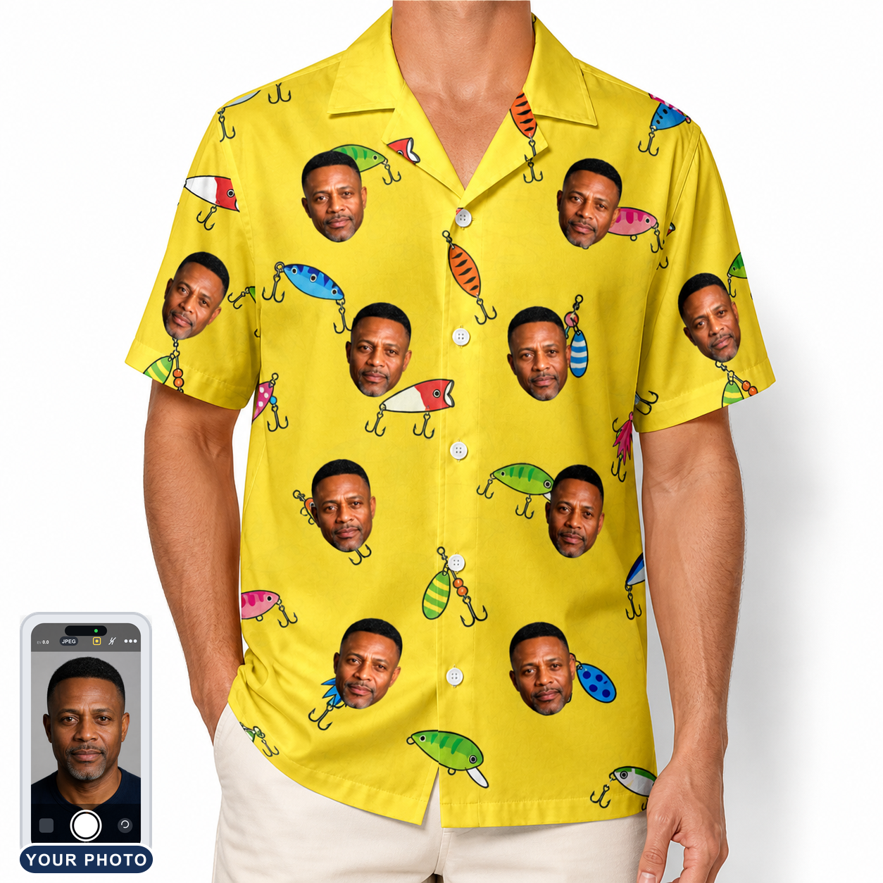 Men's Twitchy Treasures Custom Face Hawaiian Shirt