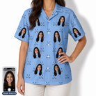 Women's Iron Icons Custom Face Hawaiian Shirt