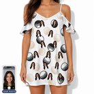 Women's Dimple Dash Custom Face Off-Shoulder Dress