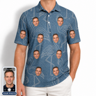 Men's Magenta Mingle Custom Face Polo Shirt