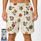 Men's Chime Charms Custom Dog Face Beach Shorts