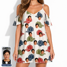 Women's Brim Bonds Custom Face Off-Shoulder Dress