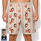 Men's Bubbly Buckets Custom Face Beach Shorts