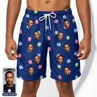 Men's Boxed Bliss Custom Face Beach Shorts