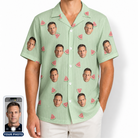 Men's Rindependence Day Custom Face Hawaiian Shirt