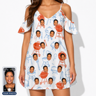 Women's Grill Rights Custom Face Off-Shoulder Dress