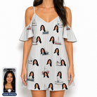 Women's Sardine Skippers Custom Face Off-Shoulder Dress
