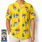 Men's Tree Trinkets Custom Dog Face Hawaiian Shirt