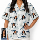 Women's Castaway Catch Custom Face Hawaiian Shirt