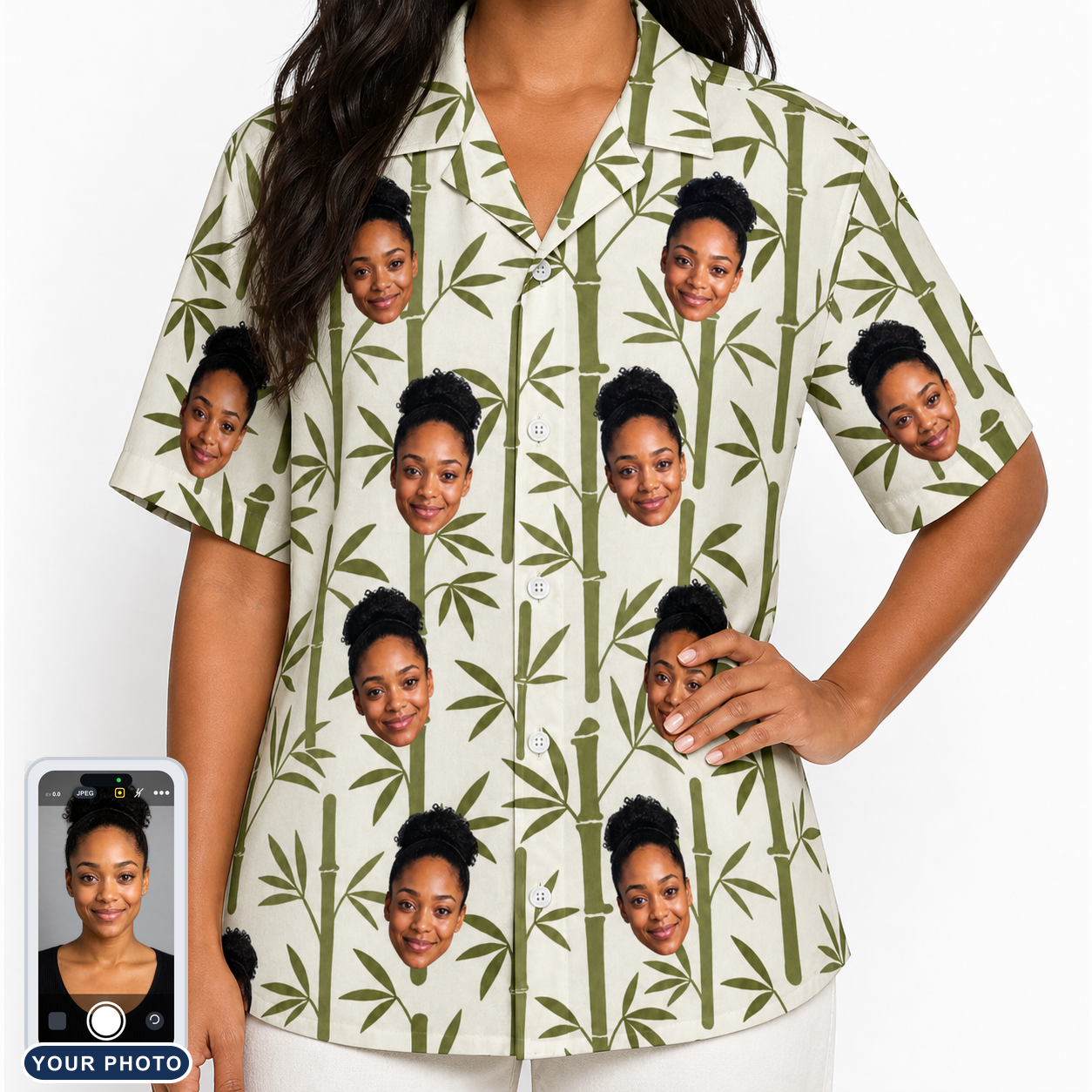 Women's Reed Revival Custom Face Hawaiian Shirt