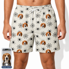 Men's Tangle Terror Custom Dog Face Beach Shorts