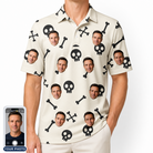 Men's Skeleton Shenanigans Custom Face Polo Shirt