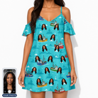 Women's Skiff Happens Custom Face Off-Shoulder Dress