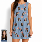 Women's Melon Mosaic Custom Face Tank Dress