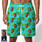 Men's Canopy Cabana Custom Face Beach Shorts