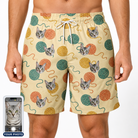 Men's Mewton Balls Custom Cat Face Beach Shorts