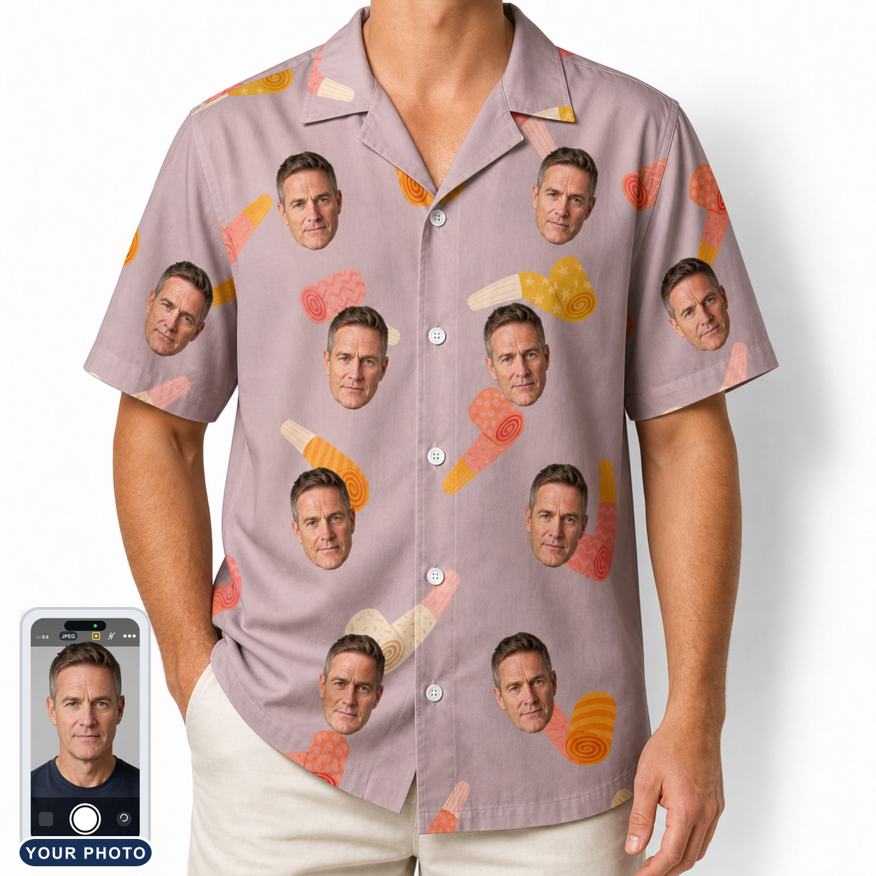 Men's Toot Suite Custom Face Hawaiian Shirt