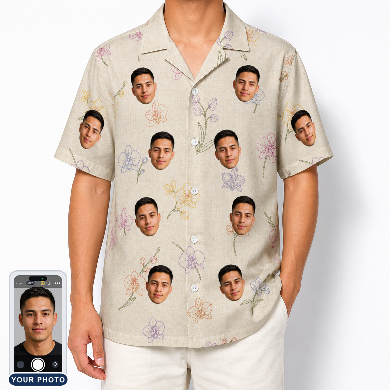 Men's Vanda Vogue Custom Face Hawaiian Shirt
