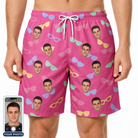 Men's Sunbound Siblings Custom Face Beach Shorts