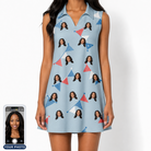 Women's Bunting Bonanza Custom Face V-Neck Dress
