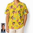 Men's Aqua Aviary Custom Face Hawaiian Shirt