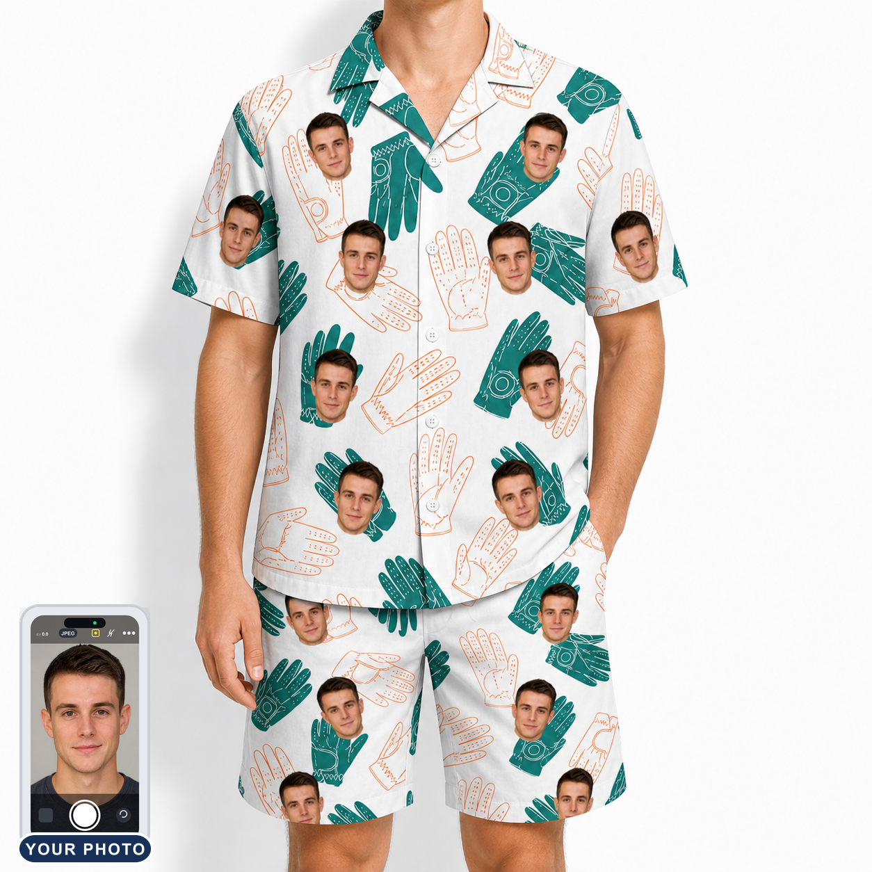 Men's Handicap Hilarity Custom Face Shirt & Shorts Set