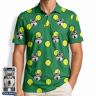 Men's Tennis Tails Custom Dog Face Polo Shirt