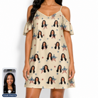 Women's Flag Fandango Custom Face Off-Shoulder Dress
