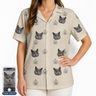 Women's Cucurbit Chuckles Custom Cat Face Hawaiian Shirt