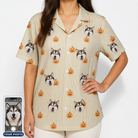 Women's Fiery Fiends Custom Dog Face Hawaiian Shirt
