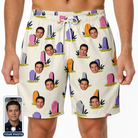 Men's Resting Jest Custom Face Beach Shorts