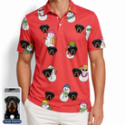 Men's Polar Pantomime Custom Dog Face Polo Shirt