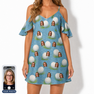 Women's Roundabout Rollers Custom Face Off-Shoulder Dress
