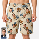 Men's Bougainvillea Bounce Custom Face Beach Shorts