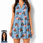 Women's Stellar Standard Custom Face V-Neck Dress