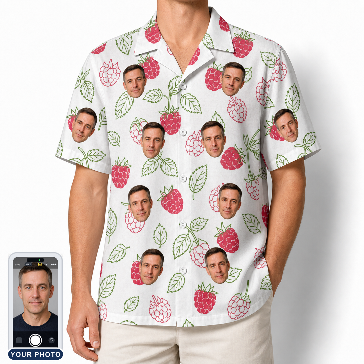 Men's Drupelet Dance Custom Face Hawaiian Shirt