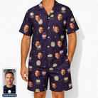 Men's Feathered Frights Custom Face Shirt & Shorts Set