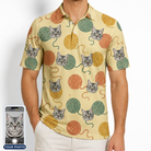 Men's Mewton Balls Custom Cat Face Polo Shirt
