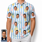 Men's Flamingo Fizz Custom Face Polo Shirt