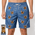 Men's Tabby Tinkles Custom Cat Face Beach Shorts