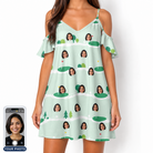 Women's Hole Hilarity Custom Face Off-Shoulder Dress
