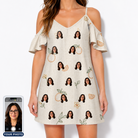 Women's Mandarin Moxie Custom Face Off-Shoulder Dress
