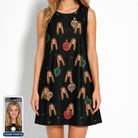 Women's Cranberry Charms Custom Face Tank Dress