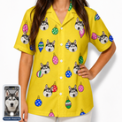 Women's Tree Trinkets Custom Dog Face Hawaiian Shirt