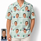 Men's Old Glory Custom Face Hawaiian Shirt