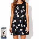 Women's Doggo Dandies Custom Dog Face Tank Dress